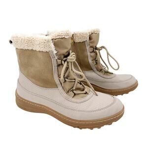 Baretraps khaki Alta Snow Boots women's 9.5 shoes 9 1/2 M cold weather booties